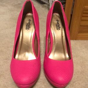 Neon pink Charlotte Russe heels